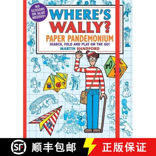 【3-4周达】Where's Wally? Paper Pandemonium: Search, fold, and play on the go! Fun paper-folding acti... [9781406391046]
