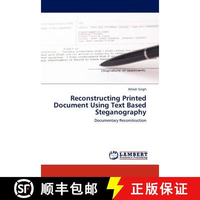 预订 Reconstructing Printed Document Using Text Based Steganography [9783845413600]