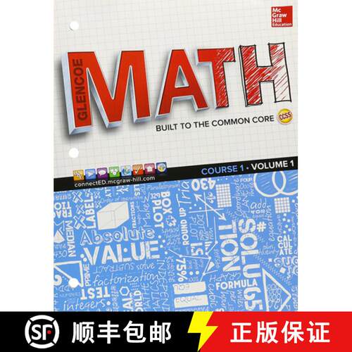 【3-4周达】Glencoe Math, Course 1, Student Edition, Volume 1 [9780076691005]