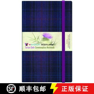 【3-4周达】精装 WAVERLEY THISTLE TARTAN CLOTH HARDBACK LARGE COMMONPLACE NOTEBOOK/JOURNAL: 21 x 13cm ... [9781849345460]