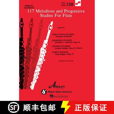 【3-4周达】117 Melodious and Progressive Studies for Flute: World's Favorite Series #138 [9780825651236]
