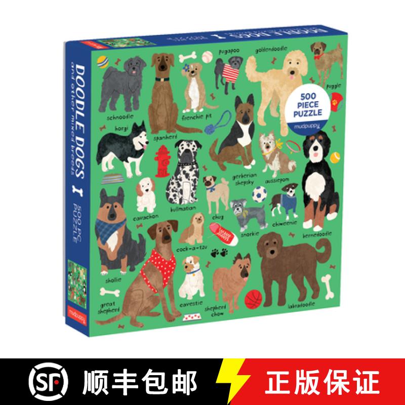 【3-4周达】Doodle Dog And Other Mixed Breeds 500 Piece Family Puzzle [9780735357310]