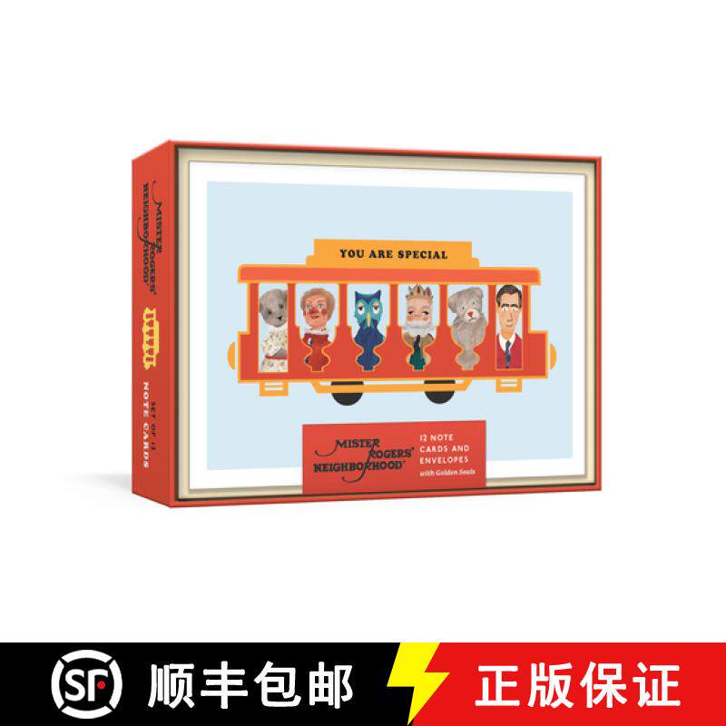 【3-4周达】Mister Rogers' Neighborhood: 12 Note Cards with Envelopes and Golden Seals: All-Occasion G... [9781984826435]