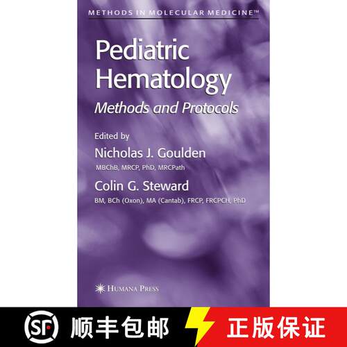 【3-4周达】精装 Pediatric Hematology : Methods and Protocols [9781588290434]