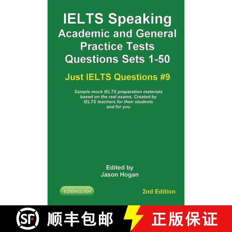 【3-4周达】IELTS Speaking. Academic and General Practice Tests Questions Sets 1-50. Sample mock IELTS... [9798603067896]图片