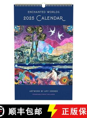 【3-4周达】2025 Enchanted Worlds Poster Wall Calendar [9798886637038]