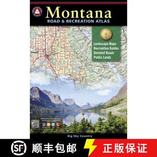 【3-4周达】Benchmark Montana Road & Recreation Atlas, 5th Edition [9781734315073]