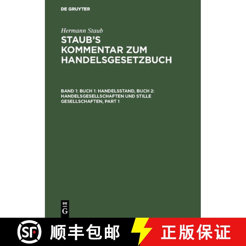 预订 Buch 1: Handelsstand, Buch 2: Handelsgesellschaften Und Stille Gesellschaften: Handelsstand, Buc... [9783111158808]