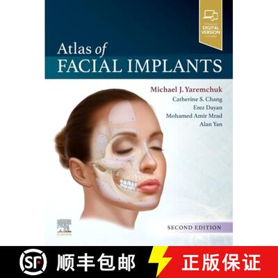 【3-4周达】精装 Atlas of Facial Implants [9780323624763]
