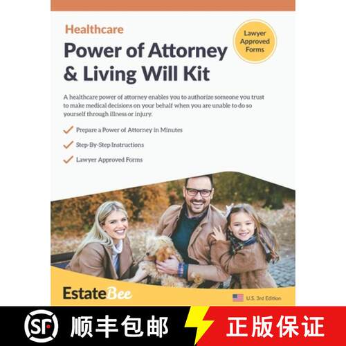 【3-4周达】Healthcare Power of Attorney & Living Will Kit: Prepare Your Own Healthcare Power of Attor... [9781913889081]