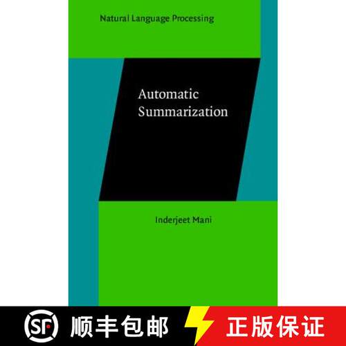 【3-4周达】精装 Automatic Summarization [9789027249852]