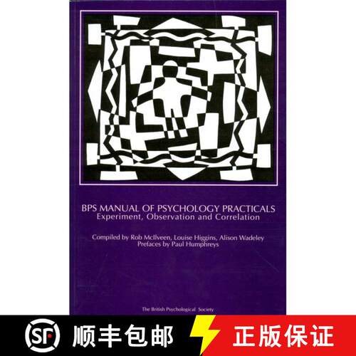【3-4周达】Bps Manual Of Psychology Practicals - Experiment, Observation And Correlation [Wiley心理学] [9781854330741]