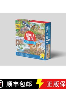 【3-4周达】The Tiniest Giant 4-In-1 Puzzle Set: 48-Piece Puzzles for Each Season with Nature Illustra... [9780764370229]