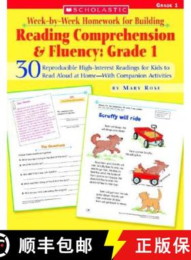 【3-4周达】Week-By-Week Homework for Building Reading Comprehension & Fluency: Grade 1: 30 Reproducib... [9780439616560]