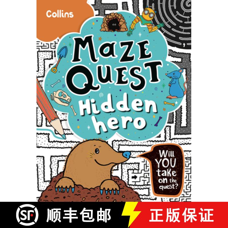 【3-4周达】Hidden Hero: Solve 50 Mazes in This Adventure Story for Kids Aged 7+ [9780008599584]