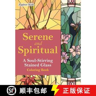 Serene 9781683269168 Book Stirring 4周达 Stained Spiritual and Coloring Glass Soul