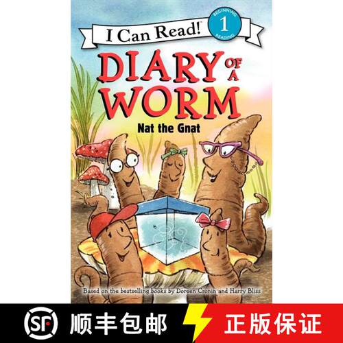 【3-4周达】精装 Diary of a Worm: Nat the Gnat [9780062087089]