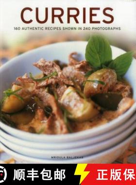 【3-4周达】Curries: 160 Authentic Recipes Shown in 240 Photographs [9781780193991]