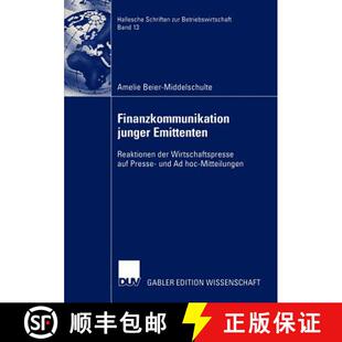 Finanzkommunikation 9783824481491 A... Wirtschaftspresse 4周达 auf Emittenten junger und Reaktionen Presse der