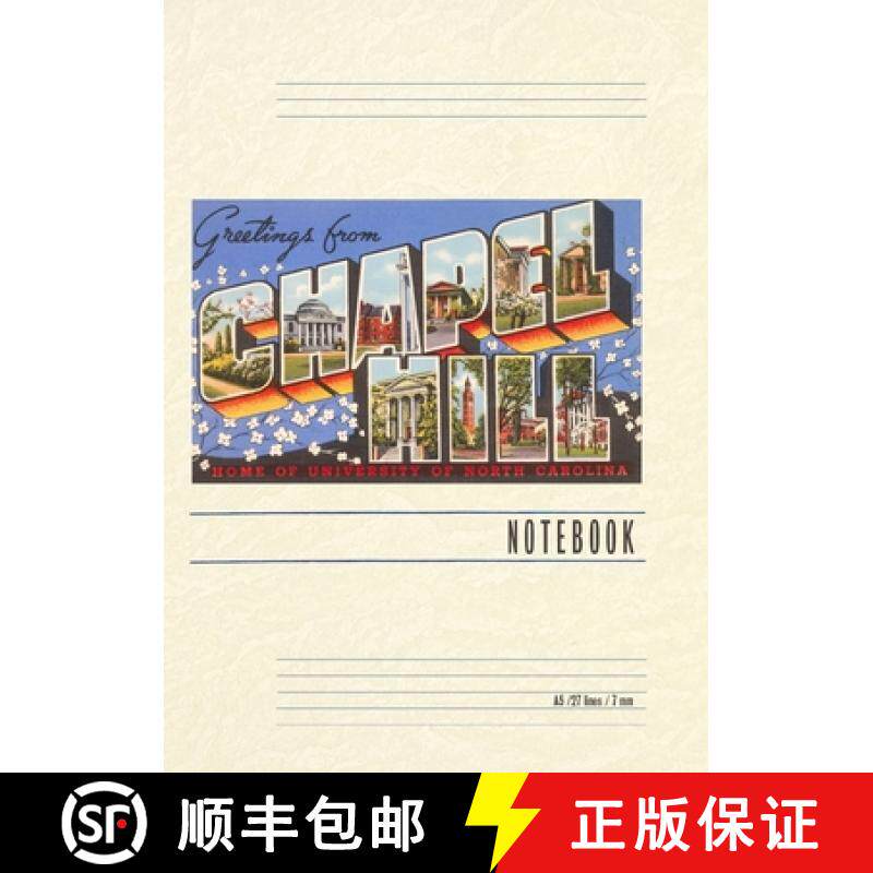预订 Vintage Lined Notebook Greetings from Chapel Hill [9798385429813]