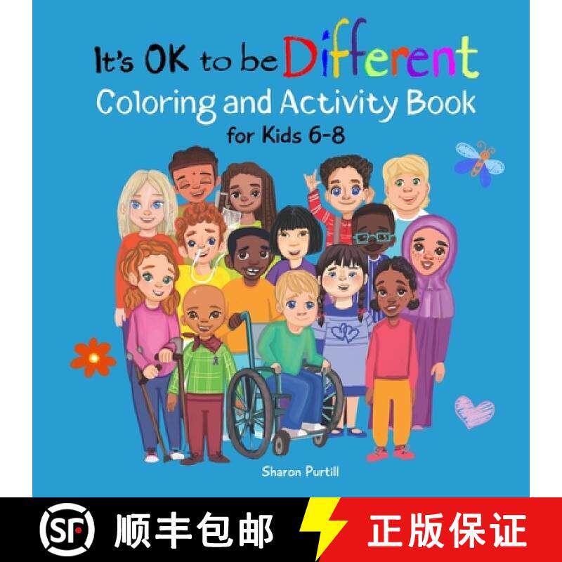 【3-4周达】It's OK to be Different Coloring and Activity Book for Kids 6-8: A Celebration of Diversit... [9781990469725] - 实物图