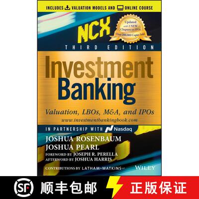 【3-4周达】Investment Banking, Third Edition: Valuation, Lbos, M&A, And Ipos [Wiley金融] [9781119706182]