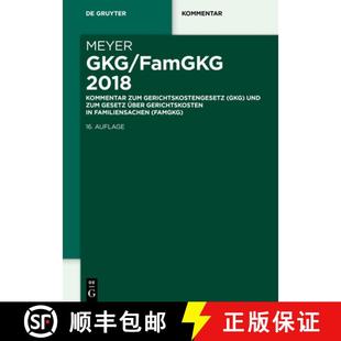 Gesetz GKG Gerichtskostengesetz 预订 über 9783110539424 2018：Kommentar in... FamGKG zum Gerichtskosten und