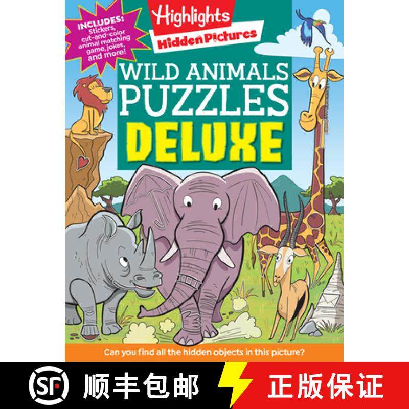 【3-4周达】Wild Animals Puzzles Deluxe: Roaring Fun with Over 50 Hidden Pictures Wild Animal Puzzles,... [9781639620753]