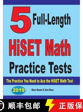 【3-4周达】5 Full-Length HiSET Math Practice Tests: The Practice You Need to Ace the HiSET Math Test [9781646121014]