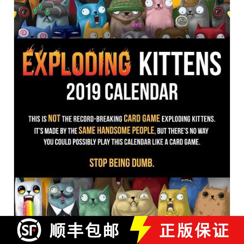 【3-4周达】Exploding Kittens 2019 Square Wall Calendar [9781449493899]