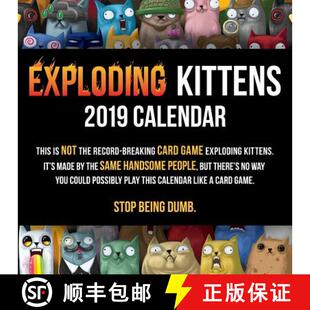 【3-4周达】Exploding Kittens 2019 Square Wall Calendar [9781449493899]