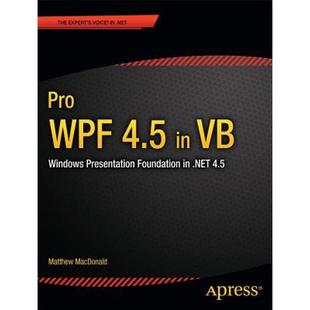 .NET WPF 4.5 Pro Windows 9781430246831 4周达 Foundation Presentation