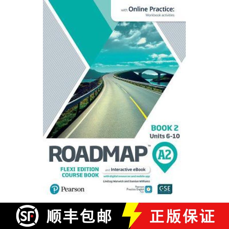 【3-4周达】Roadmap A2 Flexi Edition Course Book 2 with eBook and Online Practice Access [9781292396002]