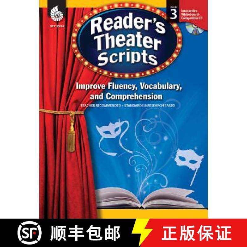 【3-4周达】Reader's Theater Scripts, Grade 3: Improve Fluency, Vocabulary, and Comprehension [With CD... [9781425806934]