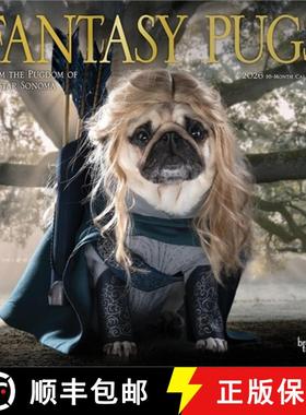 【3-4周达】Fantasy Pugs Official 2026 12 X 24 Inch (Hanging) Monthly Square Wall Calendar Foil Stampe... [9798330701865]