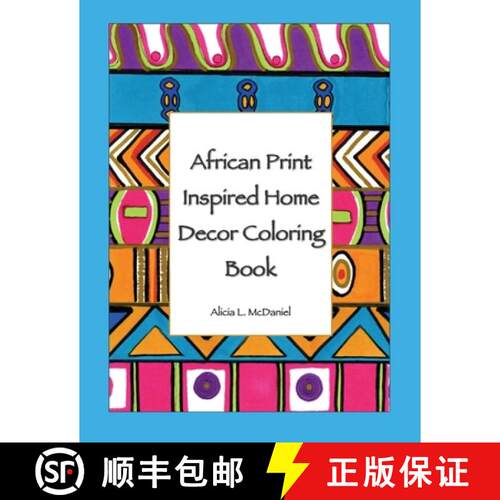 【3-4周达】African Print Inspired Home Decor Coloring Book [9780999557334]