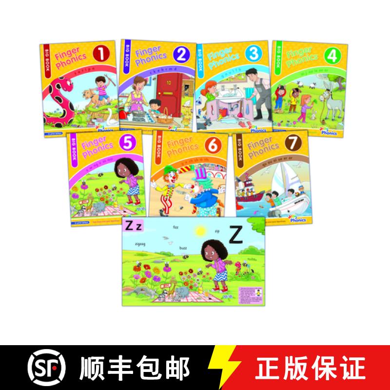 【3-4周达】Finger Phonics Big Books 1-7: In Print Letters (American English Edition) [9781844146901]