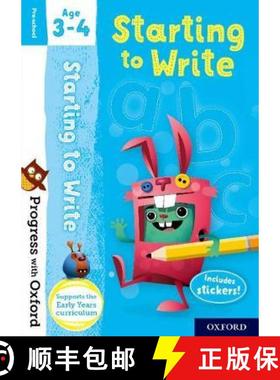 Progress with Oxford: Progress with Oxford: Starting to Write Age 3-4 - Prepare for School with Essen... [9780192765369]