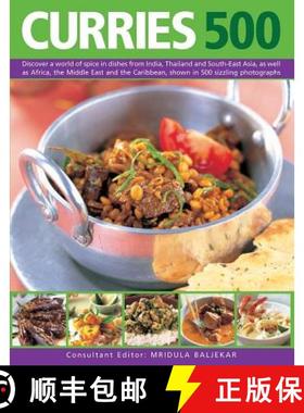 【3-4周达】Curries 500: Discover a World of Spice in Dishes from India, Thailand and South-East Asia,... [9781846818424]