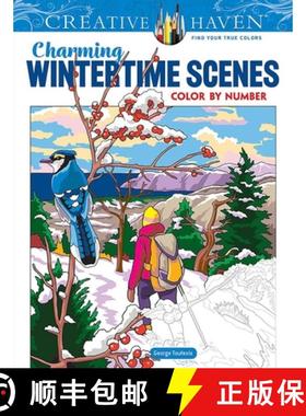 预订 Creative Haven Charming Wintertime Scenes Color by Number [9780486851136]