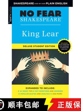 【3-4周达】King Lear: No Fear Shakespeare Deluxe Student Editions - Shakespeare Side-By-Side Plain En... [9781411479661]