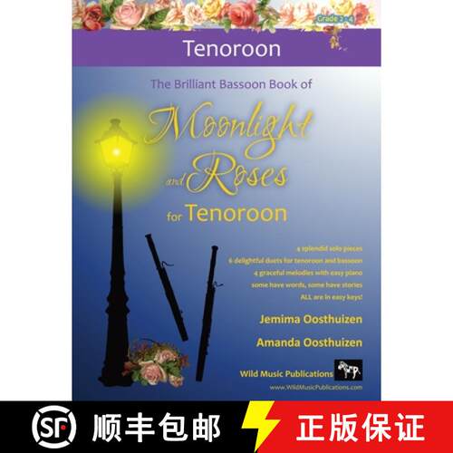 【3-4周达】Brilliant Bassoon book of Moonlight and Roses for Tenoroon: Romantic solos, duets (with ba... [9781914510250]