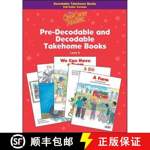 【3-4周达】Open Court Reading, Decodable Takehome Book, 4-color (1 workbook of 35 stories), Grade K [9780075723035]