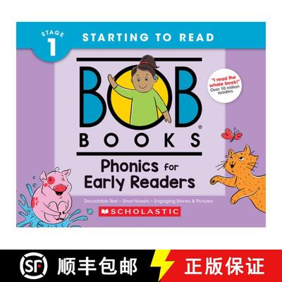 【3-4周达】Bob Books - Phonics for Early Readers Hardcover Bind-Up Phonics, Ages 4 and Up, Kindergart... [9781339053776]