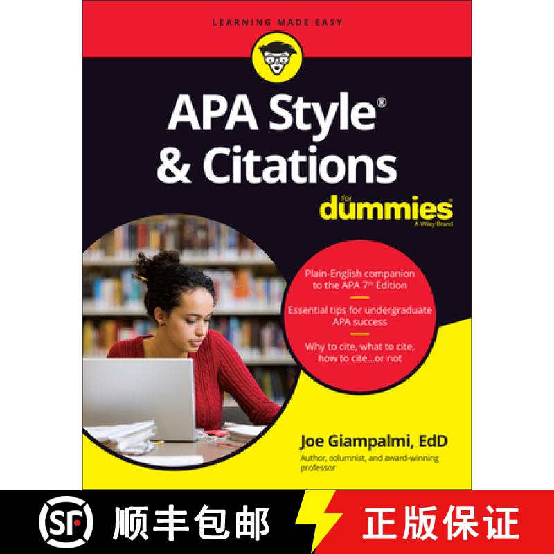 【3-4周达】Apa Style & Citations For Dummies [Wiley教育学] [9781119716440]