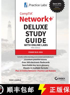 【3-4周达】CompTIA Network+ Deluxe Study Guide w Online Lab - Exam N10-008 5e: Exam N10-008 (5th Edit... [9781119813446]