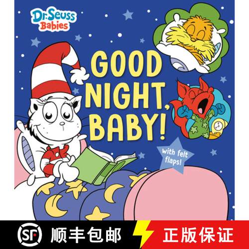 【3-4周达】Good Night, Baby! With Dr. Seuss Babies: An Interactive Bedtime Book with Felt Flaps featu... [9780593905906]