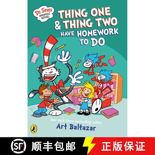 【3-4周达】Dr Seuss Graphic Novel: Thing One and Thing Two Have Homework to Do : A Cat in the Hat Story [9780241742549]
