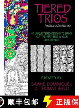 【3-4周达】Tiered Trios, Adult Coloring Book [9781775044277]