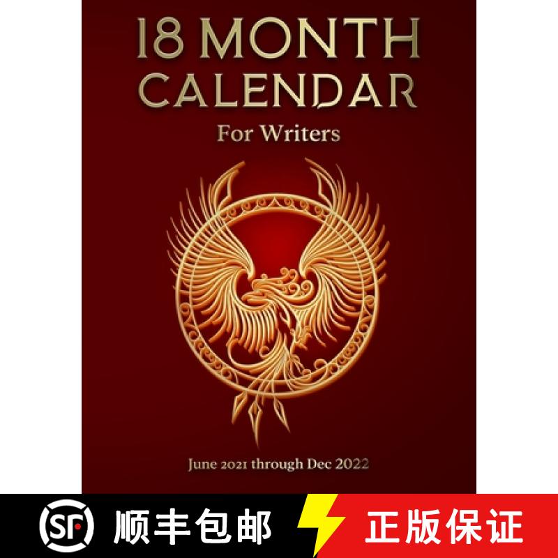【3-4周达】18 Month Calendar for Writers: June 2021 through Dec 2022 [9780578823720]